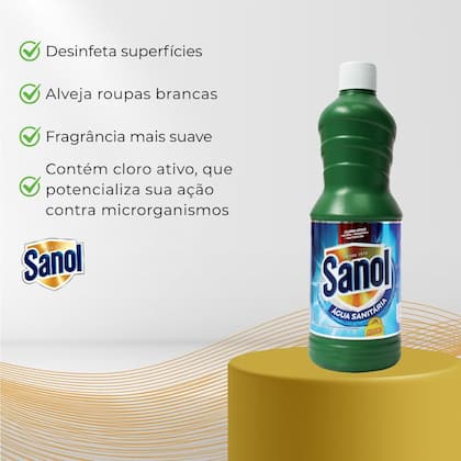 Imagem de Agua sanitaria verde 1l sanol