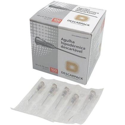 Imagem de Agulha 30 X 0,70 MM 22G Descartavel Esteril Hipodermica 100 Unidades