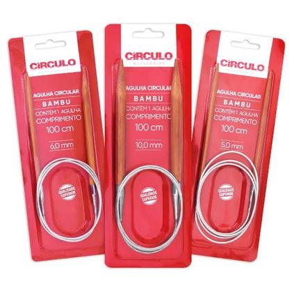 Imagem de Agulha Circular Trico Bambu e Aço
