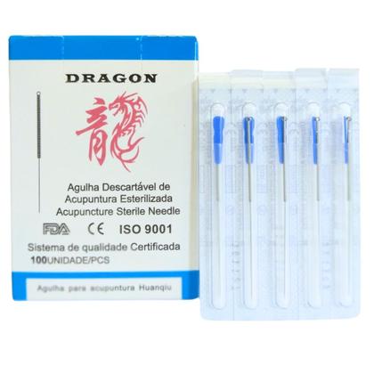 Imagem de Agulha de Acupuntura 0,25x30mm cx c/ 100 unid - Dragon