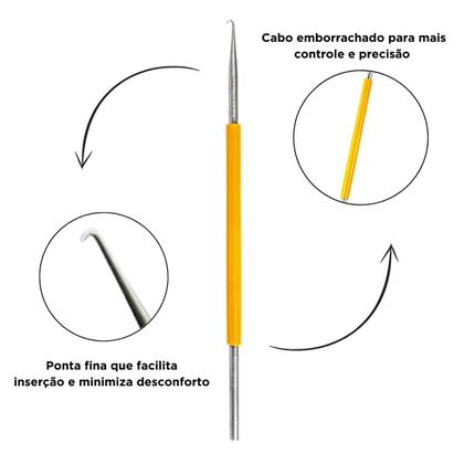 Imagem de Agulha para Reflexo e Mechas Cabo Emborrachado Cabelos Coloridos Moda Ponta Fina, Leon Barber