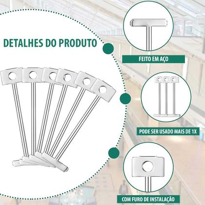 Imagem de Agulha Pino Arame Nivelador Espaçador Aço Reutilizável 50pcs 1mm e 1.5mm Resistente