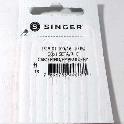 Imagem de Agulha Singer 1515-06 DBx1 Cabo Fino N 100/16 Reta Industrial Jack F4 F5 A2 A3 A4