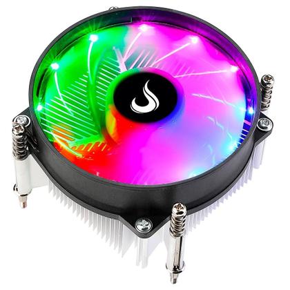 Imagem de Air Cooler Gamer Rise Mode X4, LED Rainbow, Intel, 90mm, Preto - RM-ACX-04-RGB