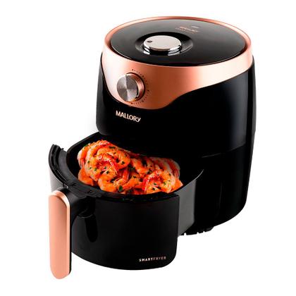 Imagem de Air Fryer 3 Litros 127v 1200w Preto e Rose Gold Smart Fryer Mallory