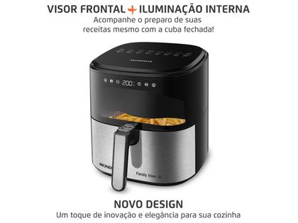 Imagem de Air Fryer Digital Mondial Grand Family Preta com Timer 5L AF-50-DVI