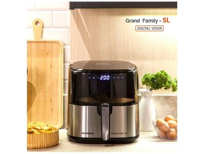 Imagem de Air Fryer Digital Mondial Grand Family Preta com Timer 5L AF-50-DVI