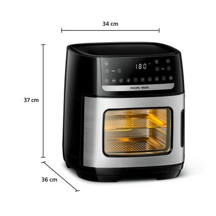 Imagem de Air Fryer Forno Philips Walita AI551 Oven Fryer Painel Digital 12 Litros 1600W Inox 127V