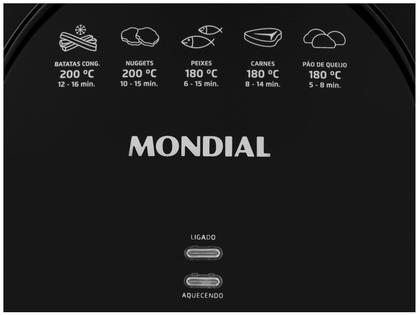 Imagem de Air Fryer Mondial Pratic AF-31 Preta 3,5L com Timer