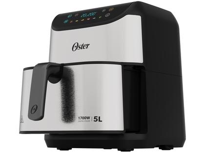 Air Fryer Oster OFRT930 Inox e Preto com Timer Inox 5L Imagem de Air Fryer Oster OFRT930 Inox e Preto com Timer Inox 5L