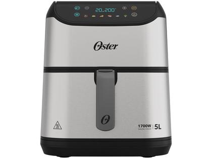 Air Fryer Oster OFRT930 Inox e Preto com Timer Inox 5L Imagem de Air Fryer Oster OFRT930 Inox e Preto com Timer Inox 5L