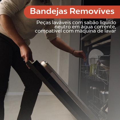 Imagem de Air Fryer Oven 12L Novoon 4 em 1 Digital com Vidro Grande Capacidade Forno Fritadeira 1800W 110 220V