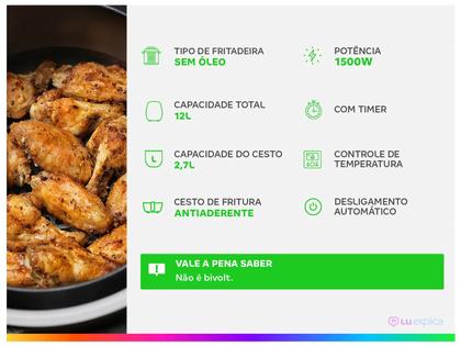 Imagem de Air Fryer Oven Britânia 12L Bella Cuccina 1500W BCFR05