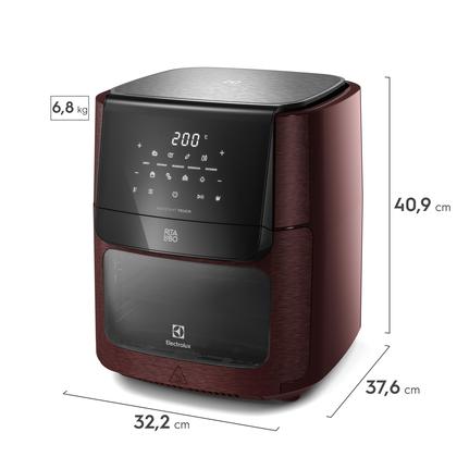 Imagem de Air Fryer Oven Electrolux Rita Lobo 12L Digital Vermelha c/ Rotisserie e Grelha Antiaderente (EAF91)