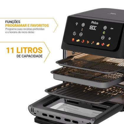 Imagem de Air Fryer Oven Philco 11L 8 Funções Visor 1800W PAF11B 220V