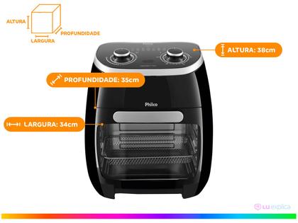 Imagem de Air Fryer Philco 2 em 1 Air Fry e Forno Oven PFR2000P Preto 11L