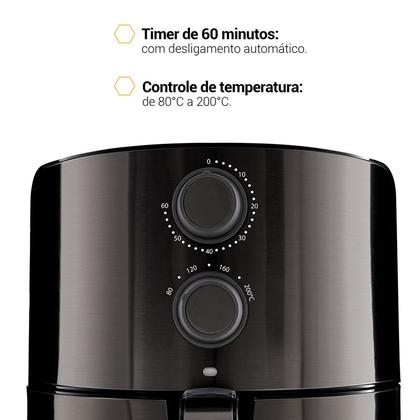 Imagem de Air Fryer Philco 4,6L 1500W Titanium Inox PFR18TI 127V