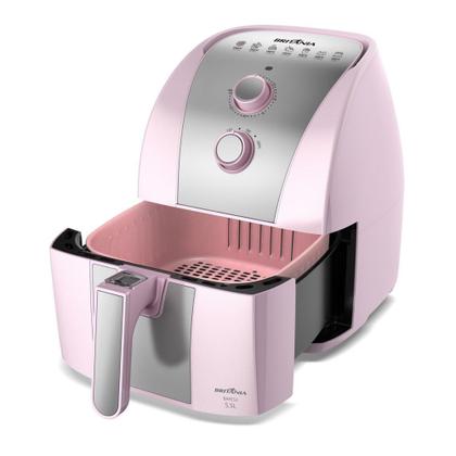 Imagem de Air Fryer Rosa Britânia 5,5L Sem Óleo 1500W BAFE53