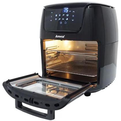 Imagem de AirFryer 12 Litros Fritadeira Elétrica Sem Óleo Forno 1700W Painel Digital Preta Amvox Oven Arf 1222