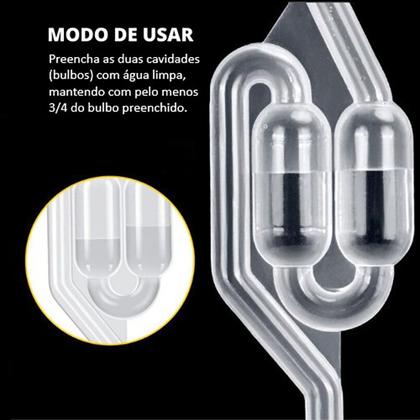 Imagem de Airlock Tipo S c/Anel de Vedação Preto - 10Un