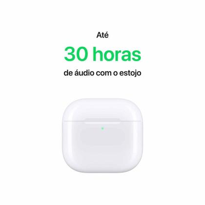 Imagem de AirPods 4 Apple com Cancelamento Ativo de Ruído, Estojo de Recarga USB-C, Branco - MXP93BZ/A