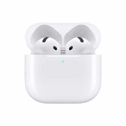 Imagem de AirPods 4 Apple com Cancelamento Ativo de Ruído, Estojo de Recarga USB-C, Branco - MXP93BZ/A