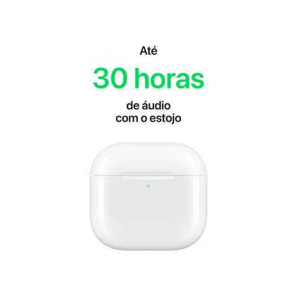 Imagem de AirPods 4 com estojo de recarga USB-C