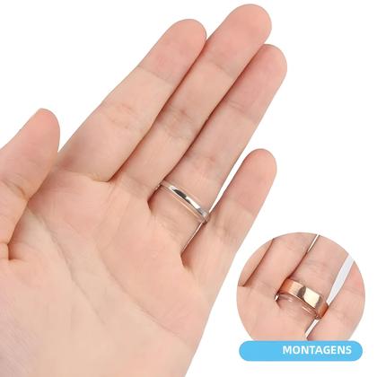 Anel De Silicone Rinfit Para Homens - 3 Unidades Preto E Azul Marinho