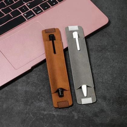 Imagem de Ajustável Elastic PU Couro Pen Holder, destacável Sleeve Pouch, Titular Notebook, 8-1,5"