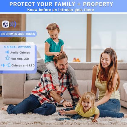 Imagem de Alarme com sensor de movimento Shaogax Wireless Driveway 3 PIR 2 Receptor