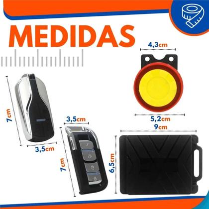 Imagem de Alarme De Moto Com Sensor De Movimento E Controle Remoto