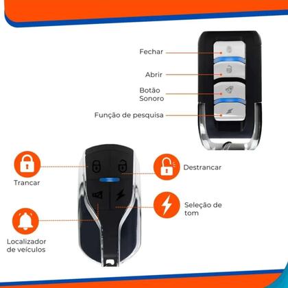 Imagem de Alarme De Moto Com Sensor De Movimento E Controle Remoto