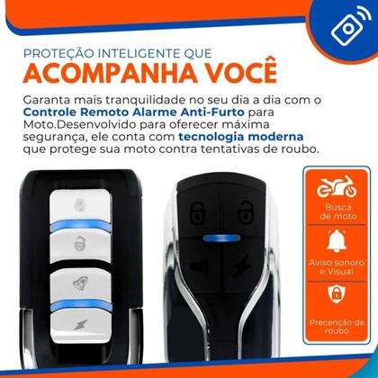 Imagem de Alarme De Moto Com Sensor De Movimento E Controle Remoto