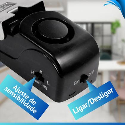 Imagem de Alarme De Porta Inteligente Com Sensor Sonoro Anti Roubo Cunha Trava Porta Com Alarme