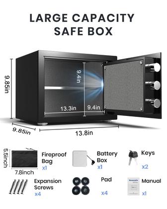 Imagem de Alarme duplo à prova de fogo à prova de fogo Safe Box Novasafe de 0,8 pés cúbicos