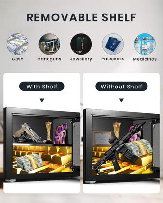 Imagem de Alarme duplo à prova de fogo à prova de fogo Safe Box Novasafe de 0,8 pés cúbicos