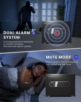 Imagem de Alarme duplo à prova de fogo à prova de fogo Safe Box Novasafe de 0,8 pés cúbicos