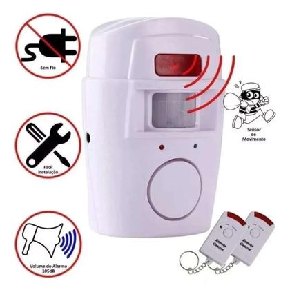 Imagem de Alarme Infravermelho com Sensor e Controle Portátil