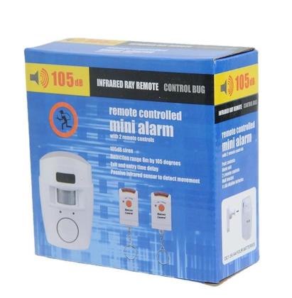 Imagem de Alarme Mini Sem Fio Com Sensor De Movimento IR, Sirene Alta De 105dB, Detector Antifurto Controlado