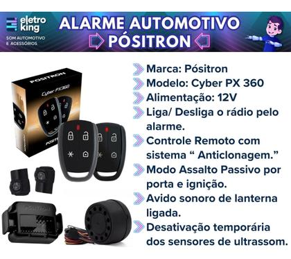 Imagem de Alarme Px360 + Trava Eletrica + Chave Px80 + Modulo Vidro 4p