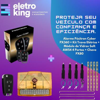 Imagem de Alarme Px360 + Trava Eletrica + Chave Px80 + Modulo Vidro 4p