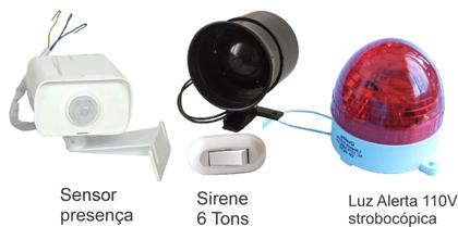 Imagem de Alarme Sensor de Movimento + Luz Estrobo + Sirene