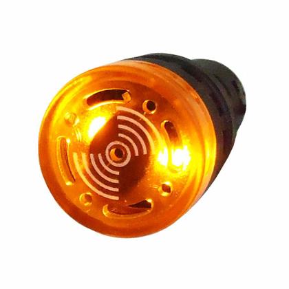 Imagem de Alarme Sonoro Buzzer Sinaleiro Led Âmbar 22mm 12V - DNI