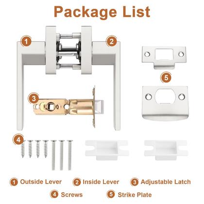 Imagem de Alavanca de porta Probrico Satin Nickel Square, pacote com 8