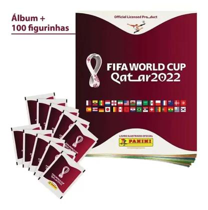 Imagem de Álbum Da Copa 2022 Qatar + 100 Figurinhas KIT com 20 Envelope