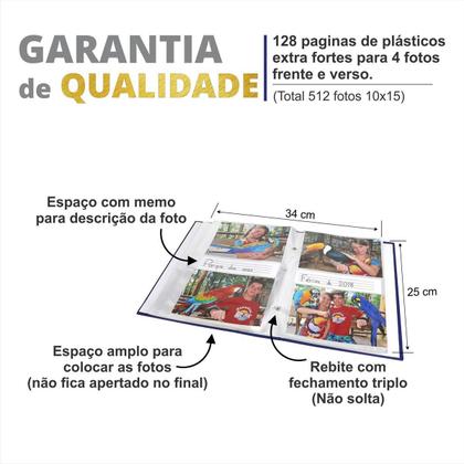 Imagem de Album De Fotos 10X15 Para 500 Fotos Viagem Pelo Brasil 24H