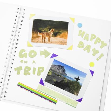 Imagem de Álbum de fotos de álbum de recortes Yopih Hardcover Kraft 20x20cm 40 páginas