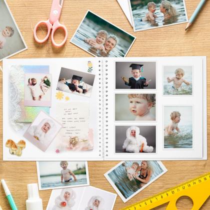 Imagem de Álbum de fotos de álbum de recortes Yopih Hardcover Kraft 20x20cm 40 páginas