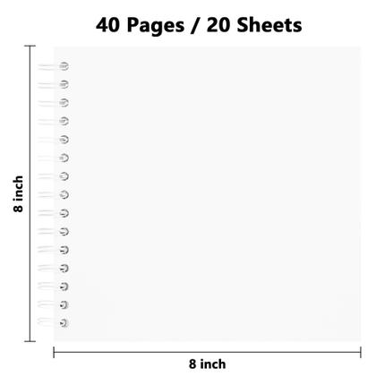 Imagem de Álbum de fotos de álbum de recortes Yopih Hardcover Kraft 20x20cm 40 páginas