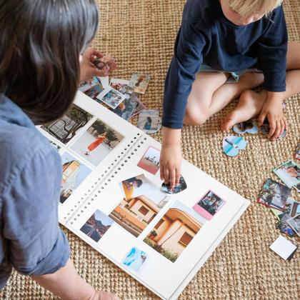 Imagem de Álbum de fotos de álbum de recortes Yopih Hardcover Kraft 20x20cm 40 páginas